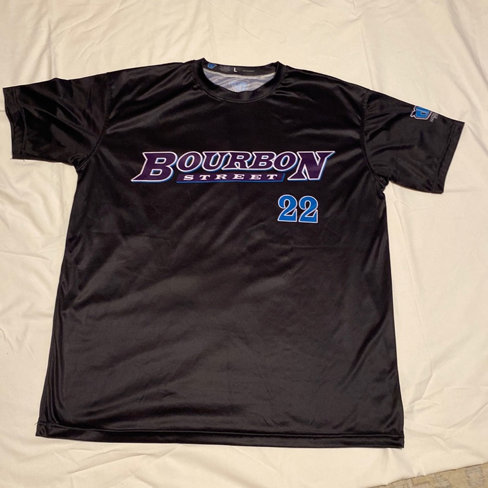 BOURBON STREET MENS SIZE L JERSEY BLACK COLOR